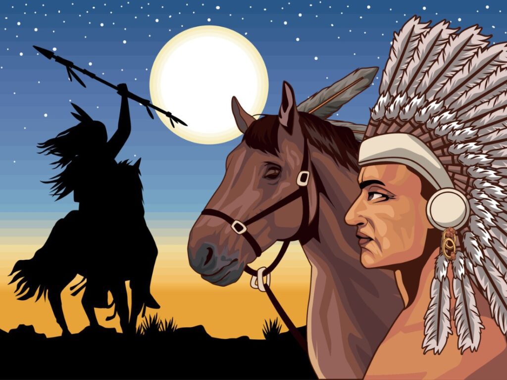 Illustration of Chief Buffalo Horn